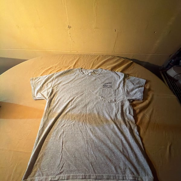 Gildan Ultra Cotton Pocket T-Shirt Legion Post 143 Bristol IN Gray XL