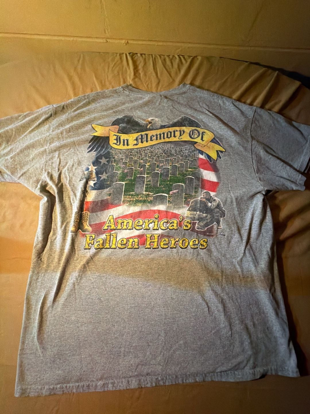 Gildan Ultra Cotton Pocket T-Shirt Legion Post 143 Bristol IN Gray XL 9