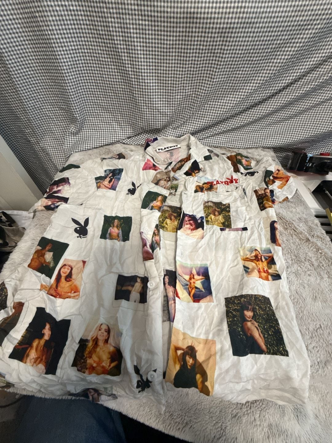 Pacsun x Playboy Polaroid Camp Shirt, Size S 1