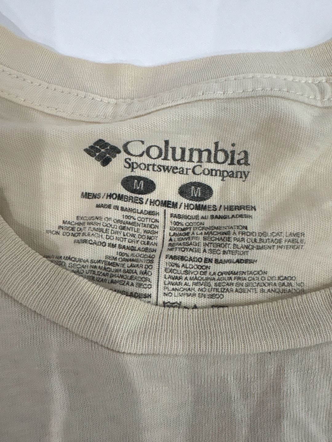 Columbia Sportswear Company Men's Graphic T-Shirt Beige Black Lab Dog Size M 4