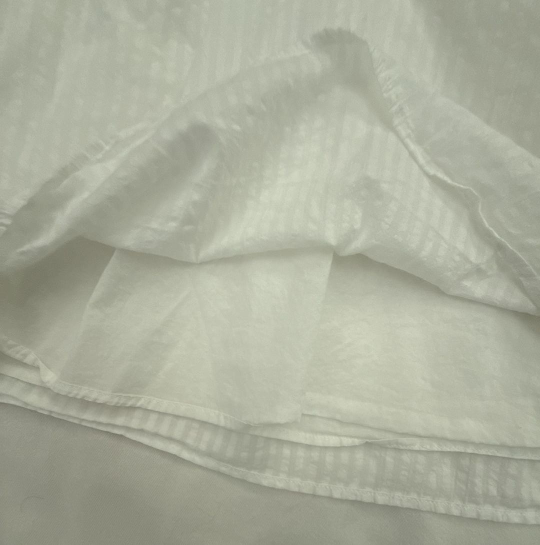 Universal Thread White Cotton Swiss Dot V-Neck Flutter Cap Sleeve Top Size XS 5