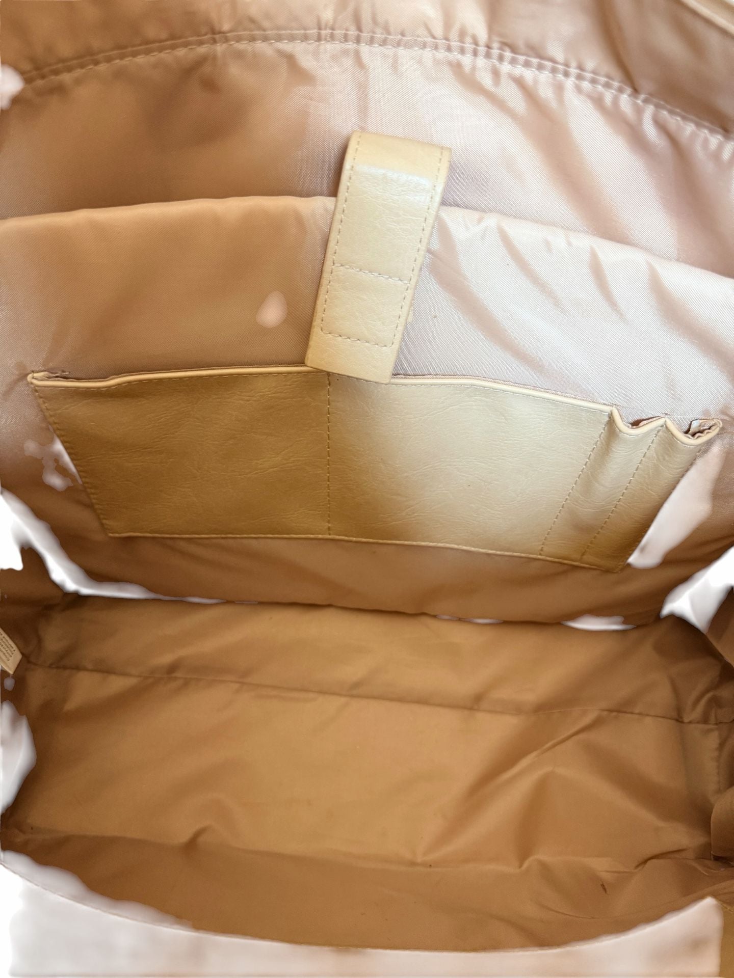 BEIS The Large Work Tote Bag Beige Laptop Travel NWOT 5