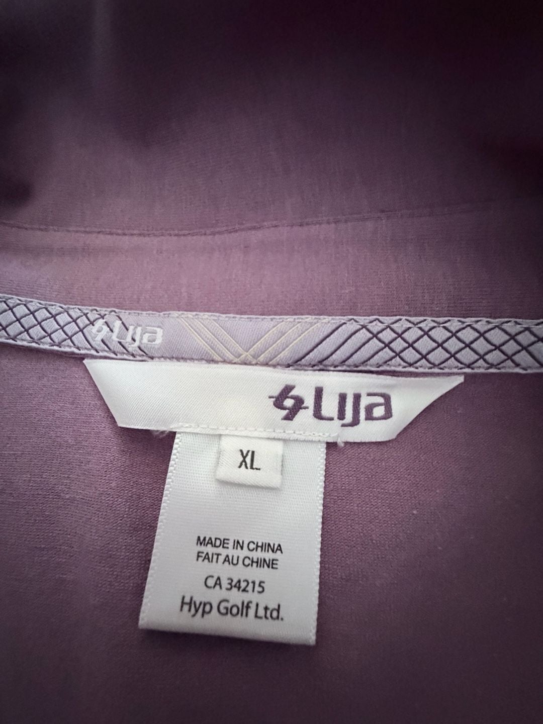 LIJA Moda CBNA Purple Short Sleeve Golf Polo Shirt with Double Pockets XL 4