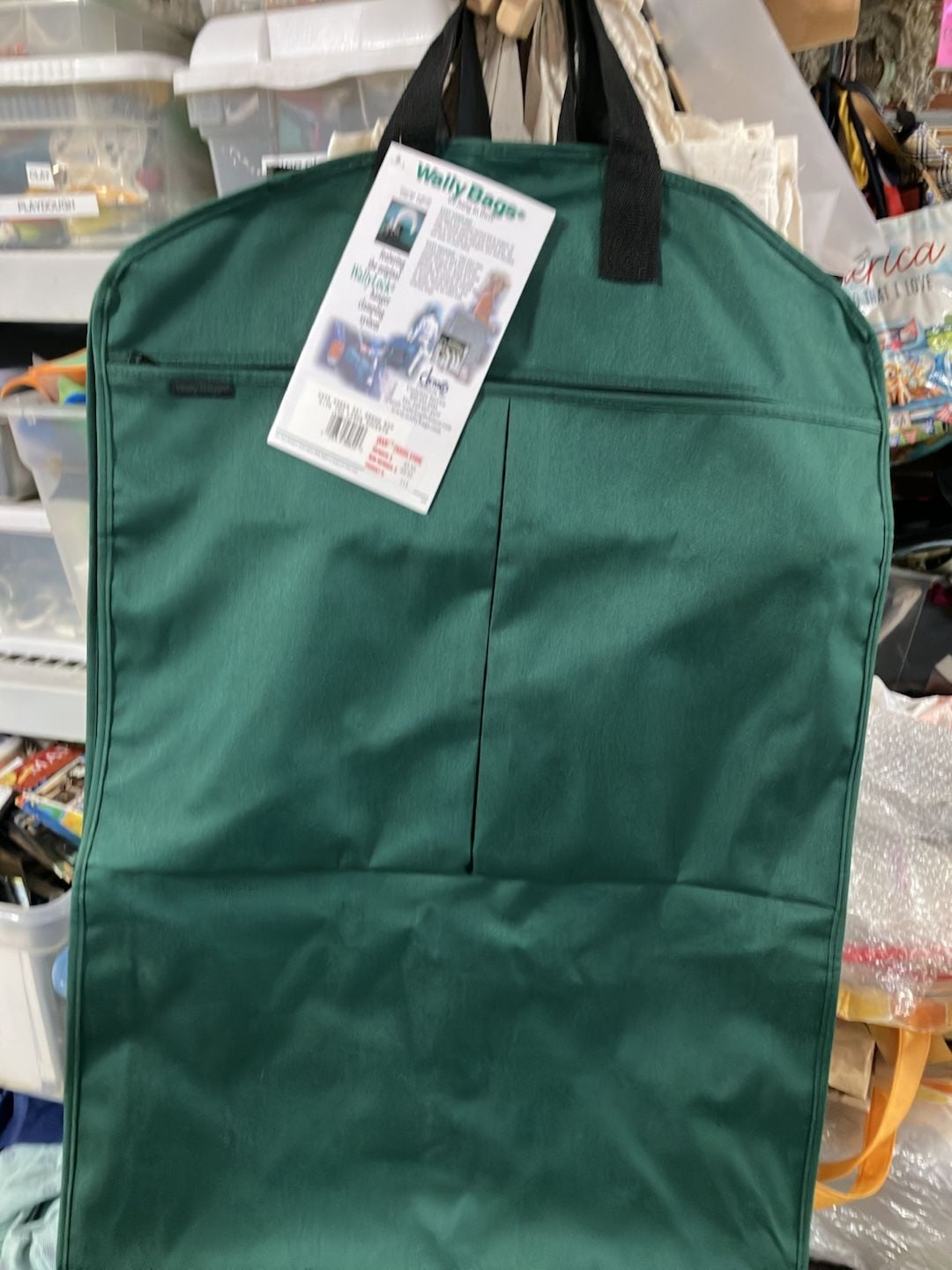 WallyBags 45" Deluxe Extra Capacity Travel Garment Bag in Green 2