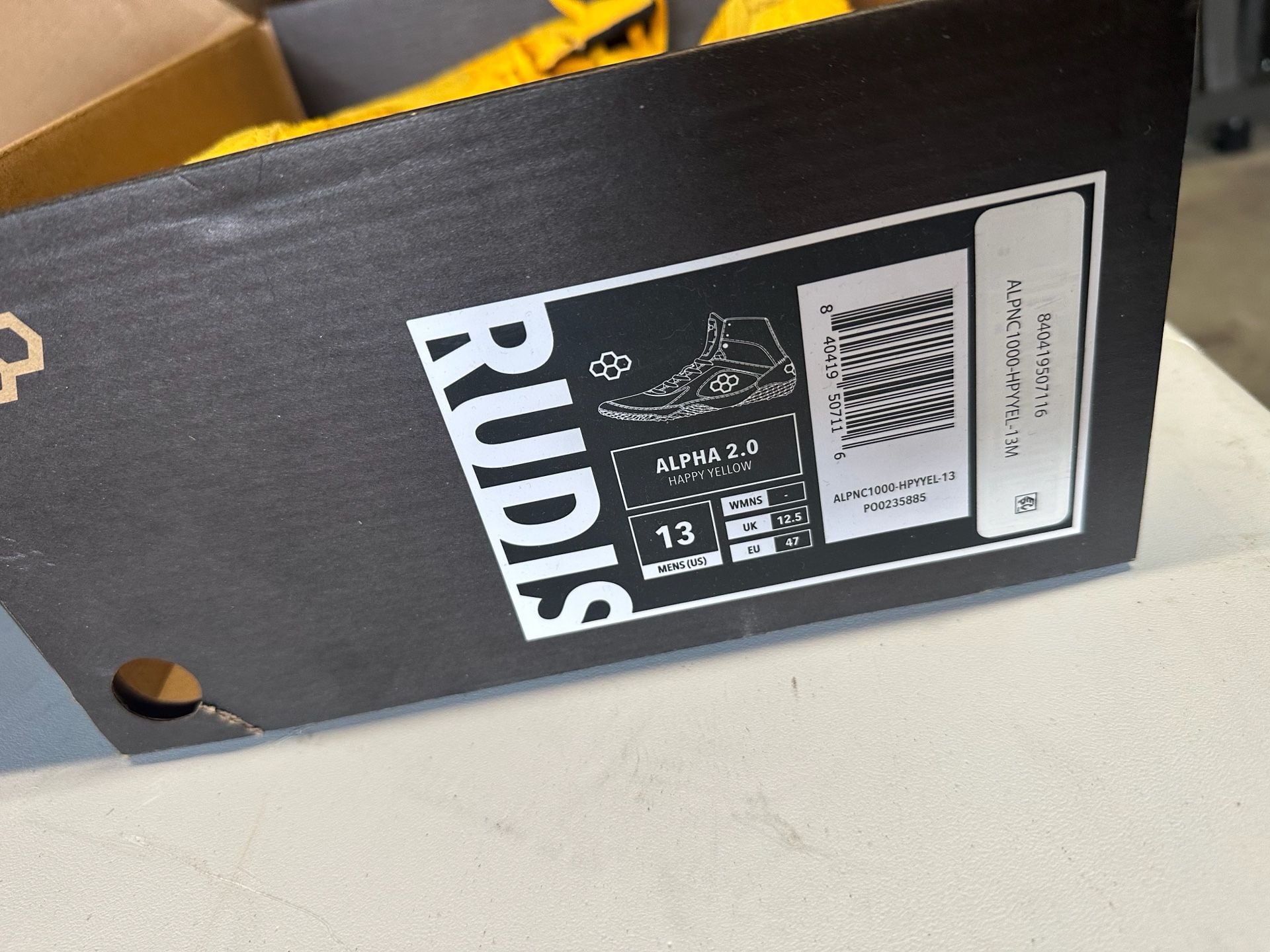 Rudis Alpha 2.0 Adult Wrestling Shoes - Happy Yellow Size 13 7