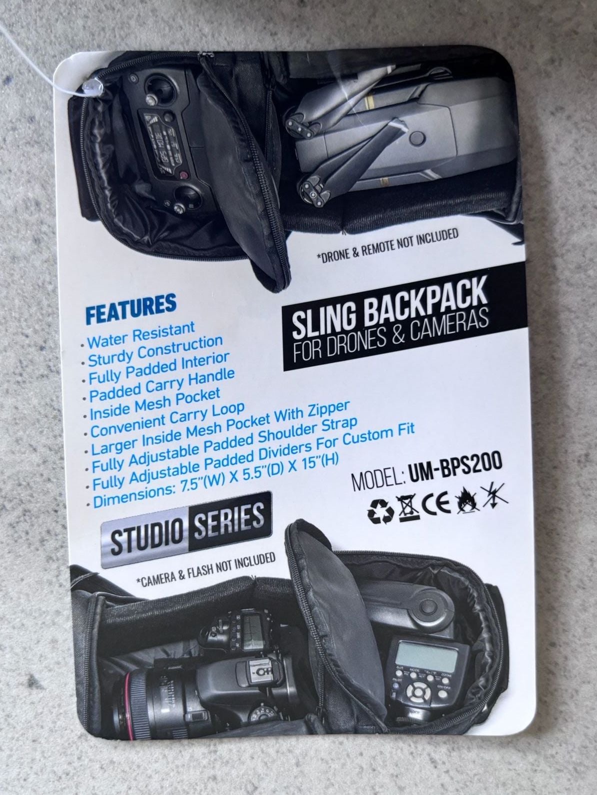 Ultimaxx Studio Series Sling Backpack for Drones and Cameras Model UM-BPS200 4
