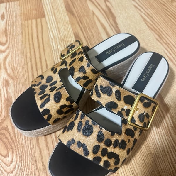 Franco Sarto Taziana Genuine Calf Hair Wedge Sandal (Women)