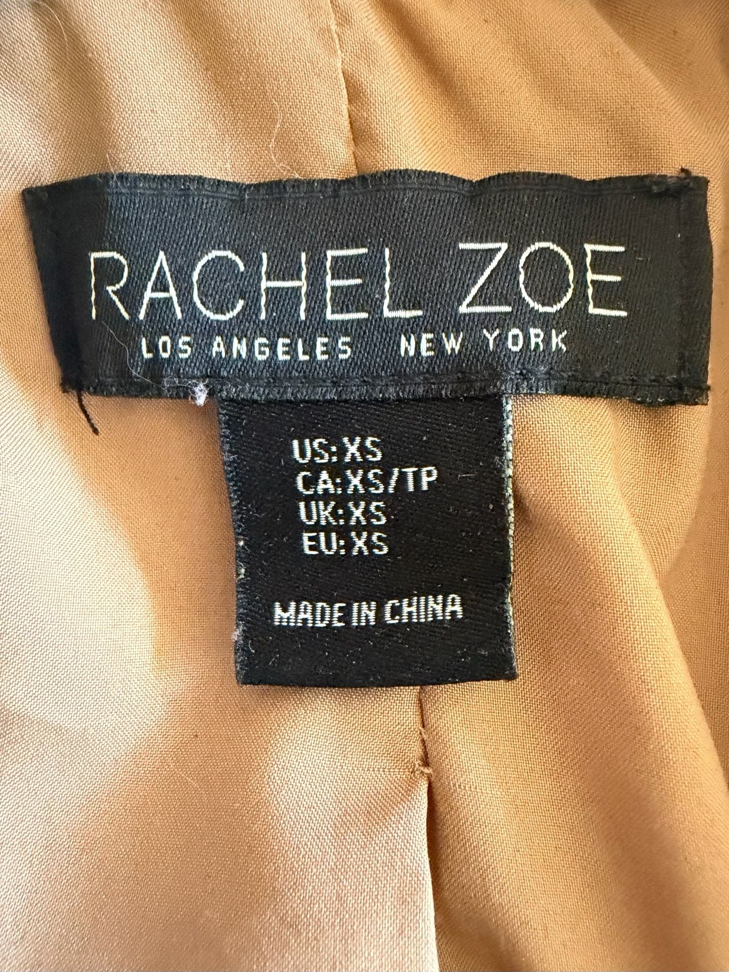 Rachel Zoe Los Angeles New York Double Breasted Plaid Blazer XS 4
