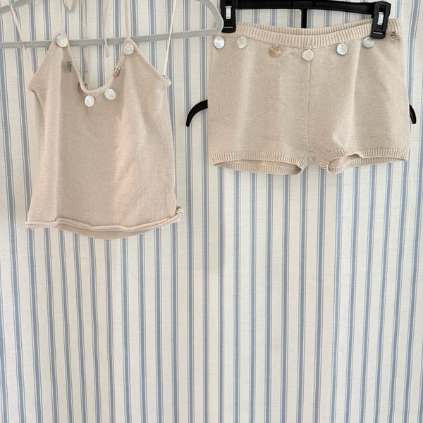 Edikted Women's Nicca Iridescent Knit Halter Top and Shorts Set -