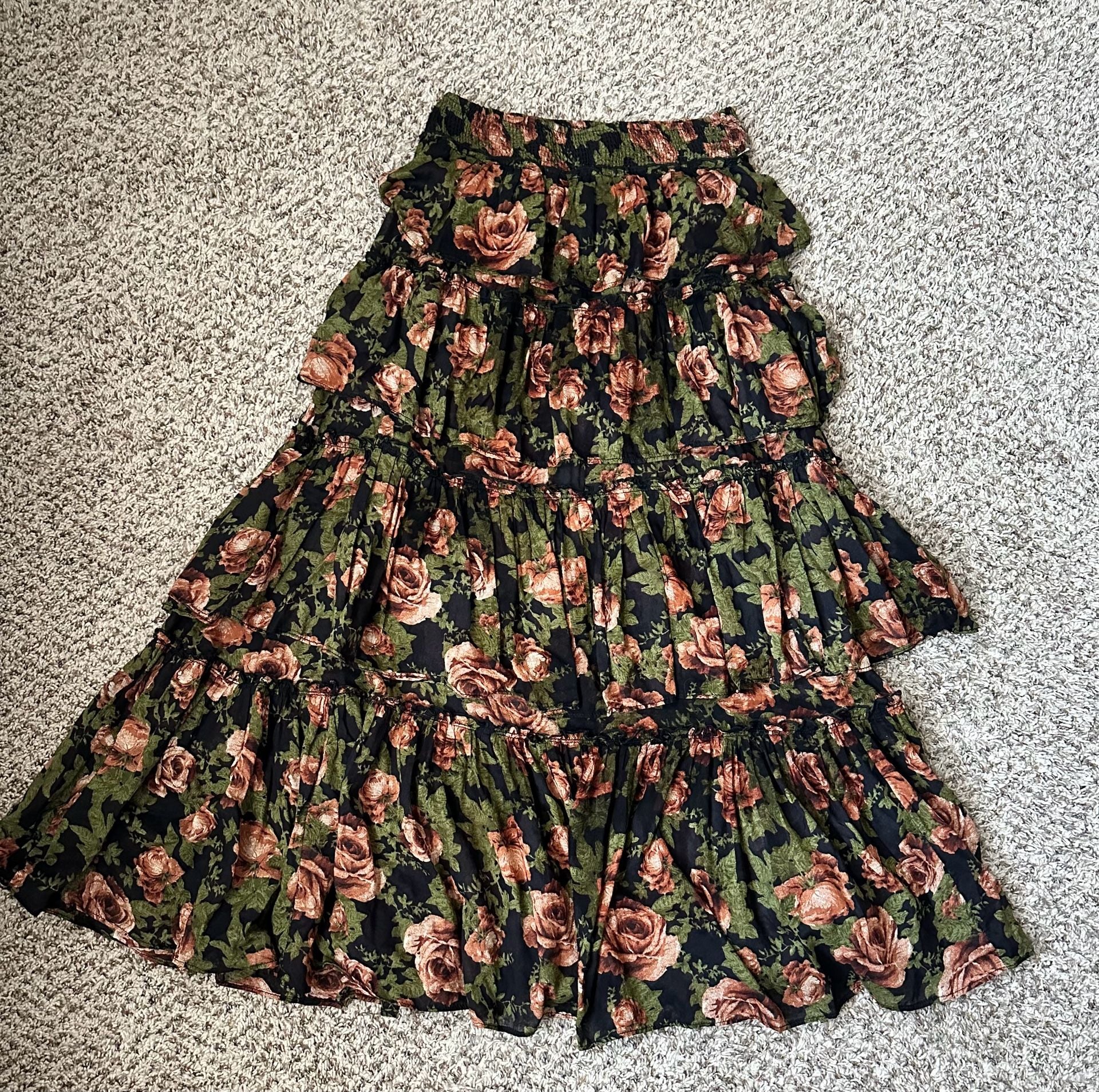 Free People Tiered Floral Maxi Skirt 2