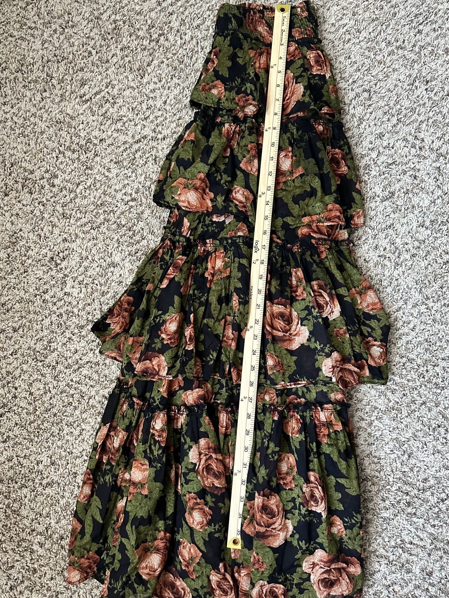 Free People Tiered Floral Maxi Skirt 3