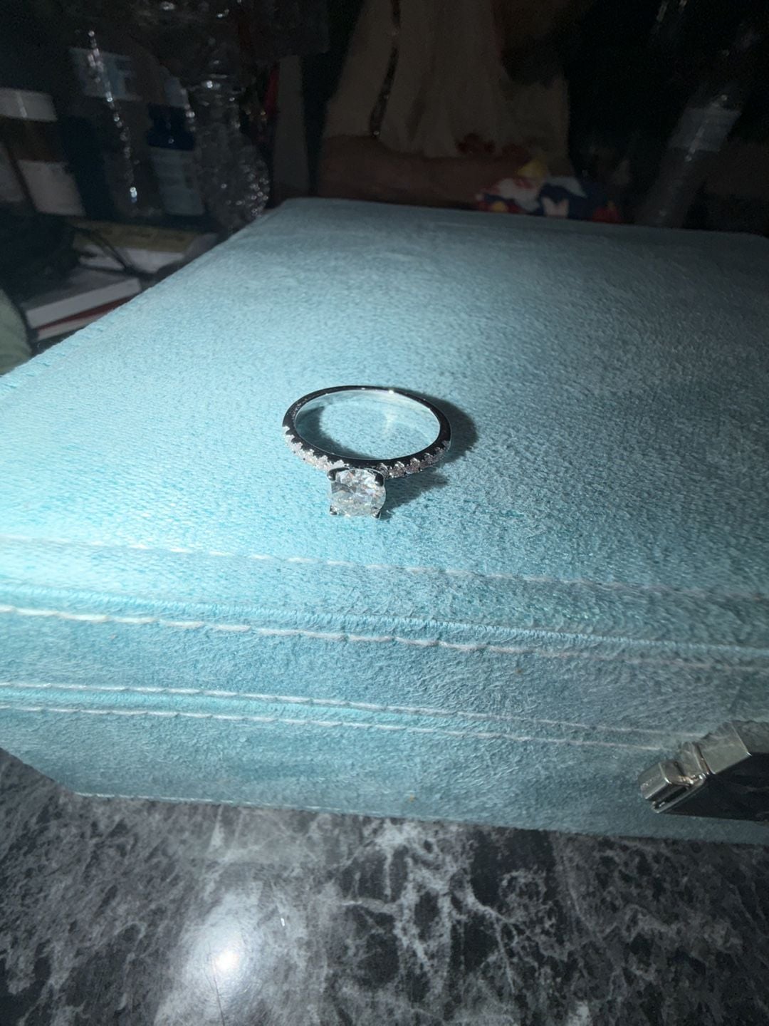 GRA 1.20 CTW Round Cut moissanite ring size 9 1