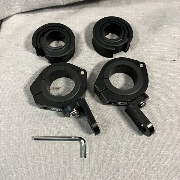Kewig Motorcycle and Bicycle Handlebar Roll Bar Clamp Mount Brackets with Inserts and Allen Wrench