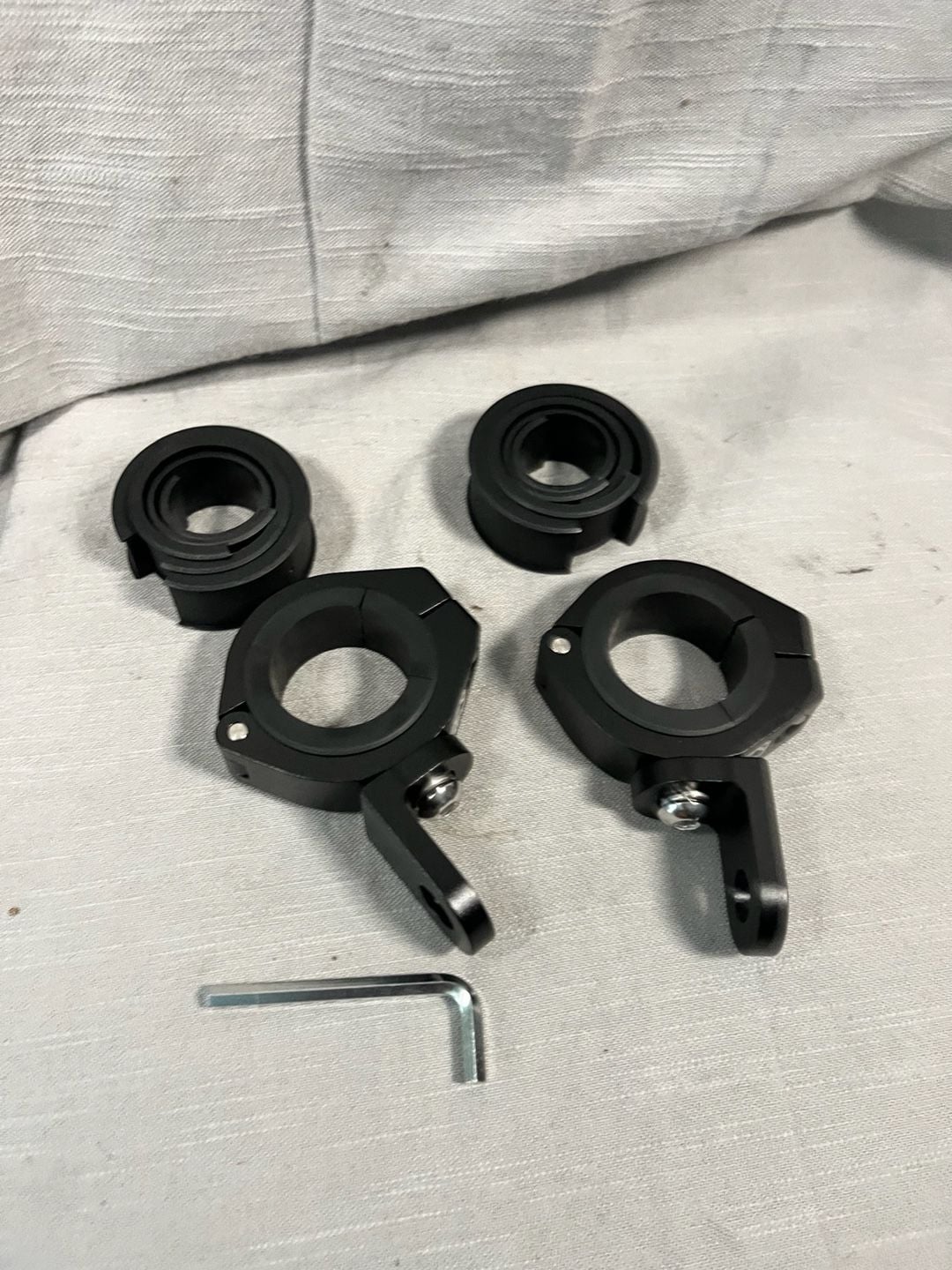 Kewig Motorcycle and Bicycle Handlebar Roll Bar Clamp Mount Brackets with Inserts and Allen Wrench 9