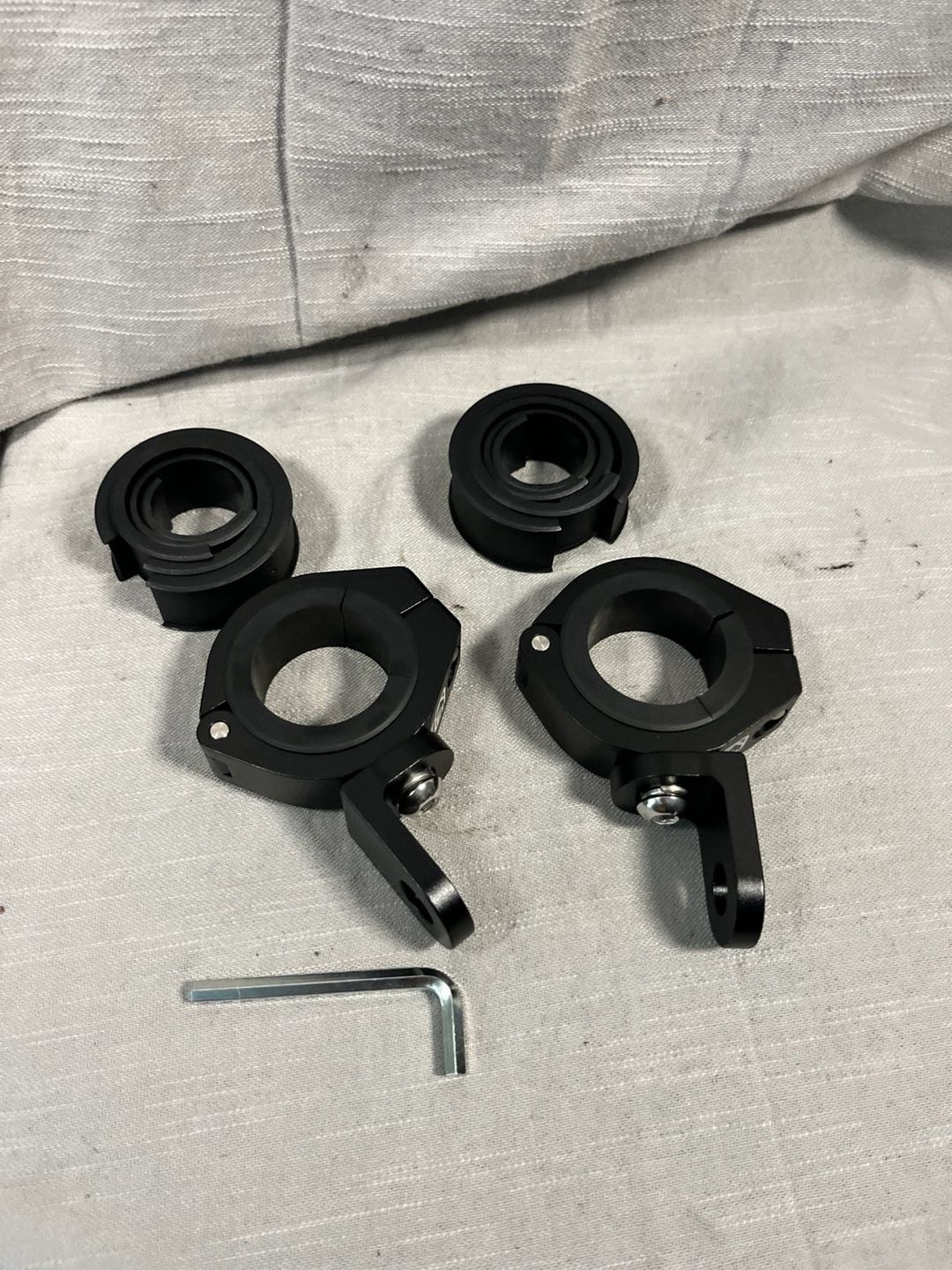 Kewig Motorcycle and Bicycle Handlebar Roll Bar Clamp Mount Brackets with Inserts and Allen Wrench 10