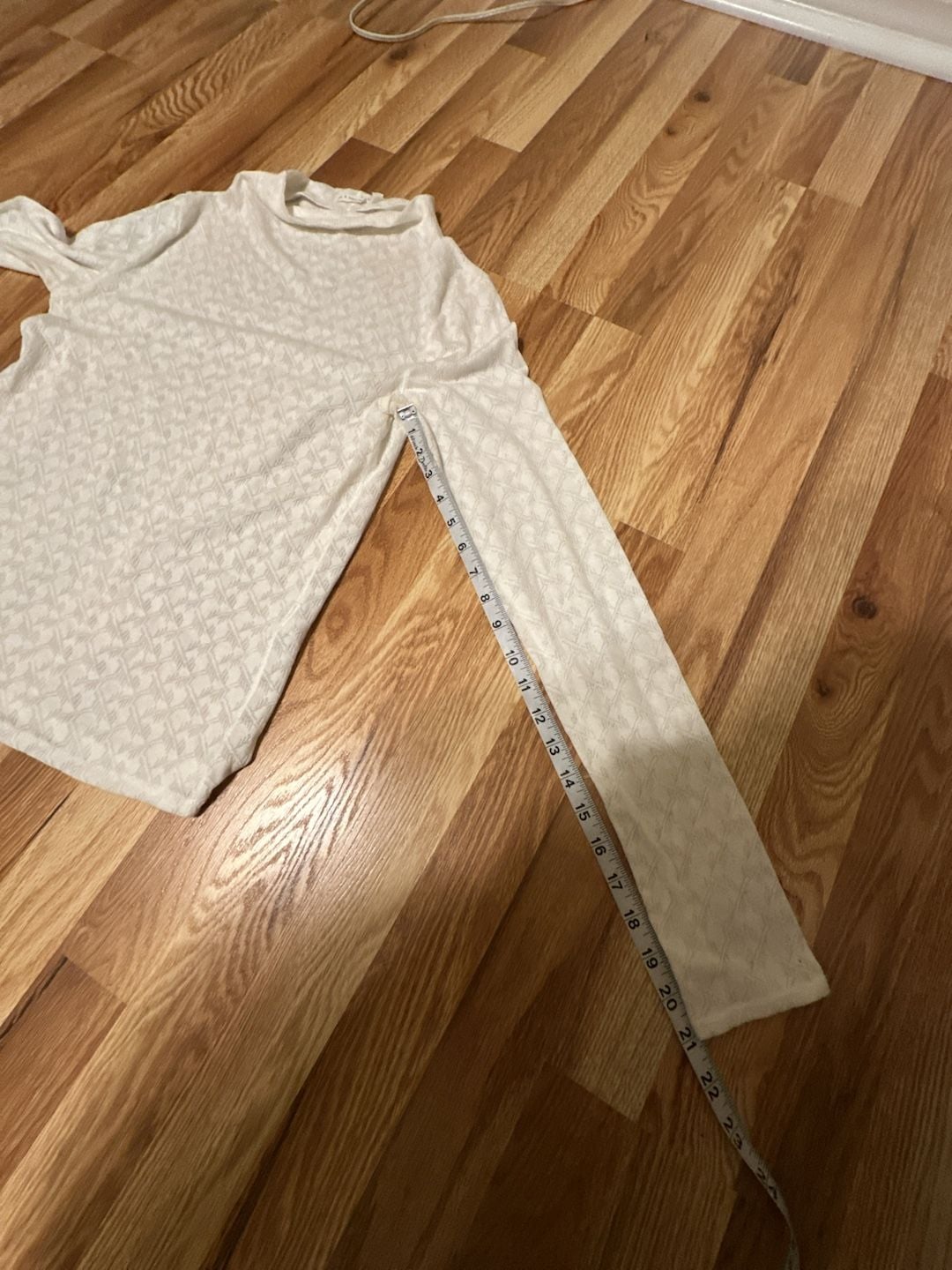 Rag & Bone/Jean White Jacquard Mock Neck Long Sleeve Top Size M 9