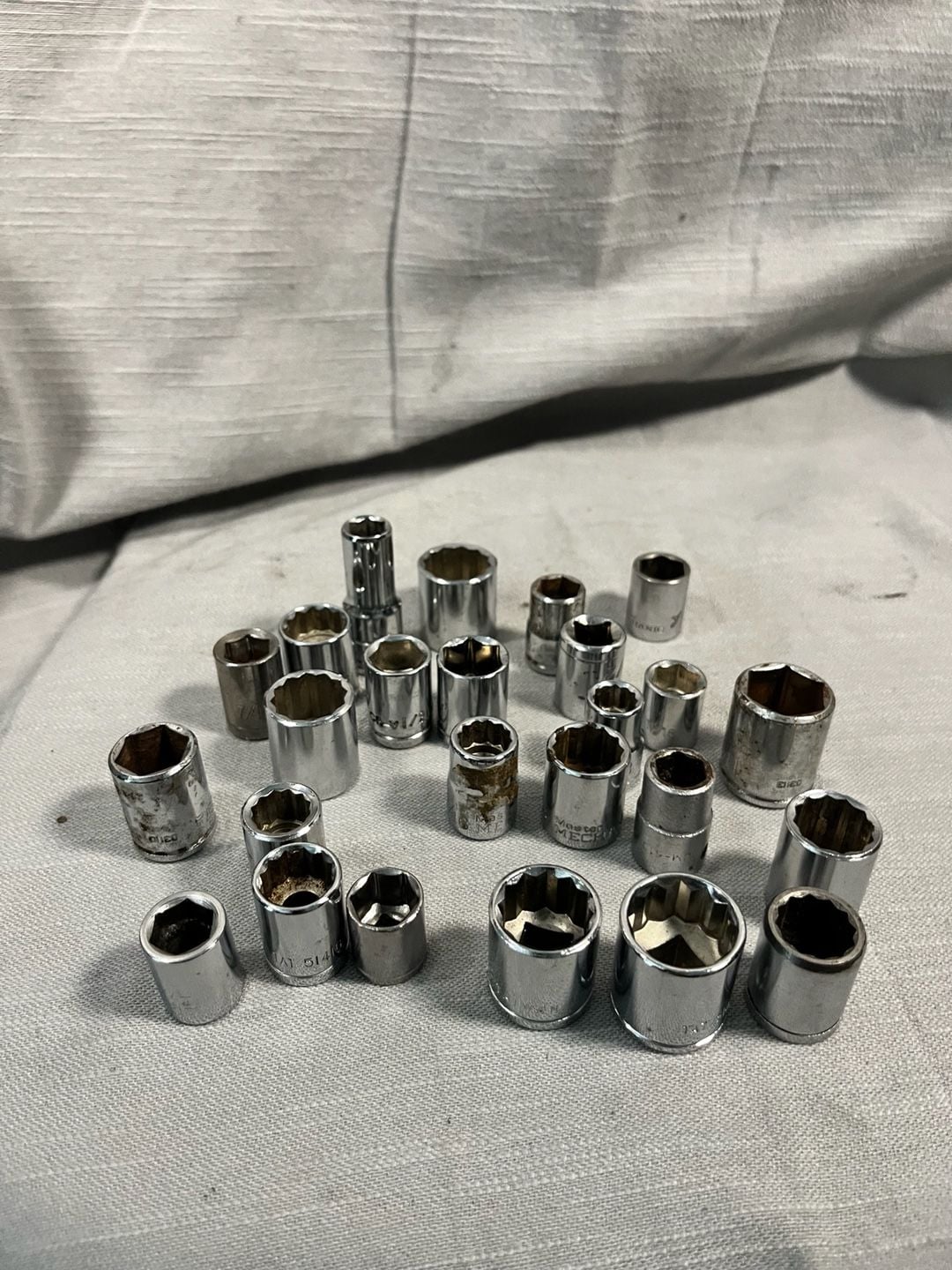 Assorted Mixed Lot of Chrome Drive Sockets Various Sizes and Brands 2