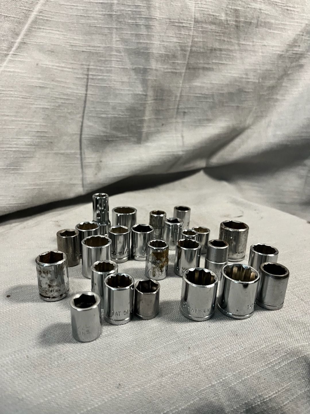 Assorted Mixed Lot of Chrome Drive Sockets Various Sizes and Brands 9