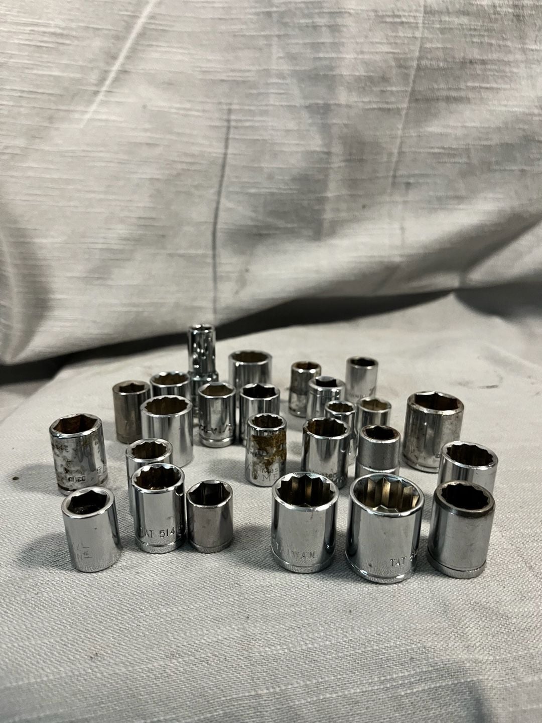 Assorted Mixed Lot of Chrome Drive Sockets Various Sizes and Brands 10