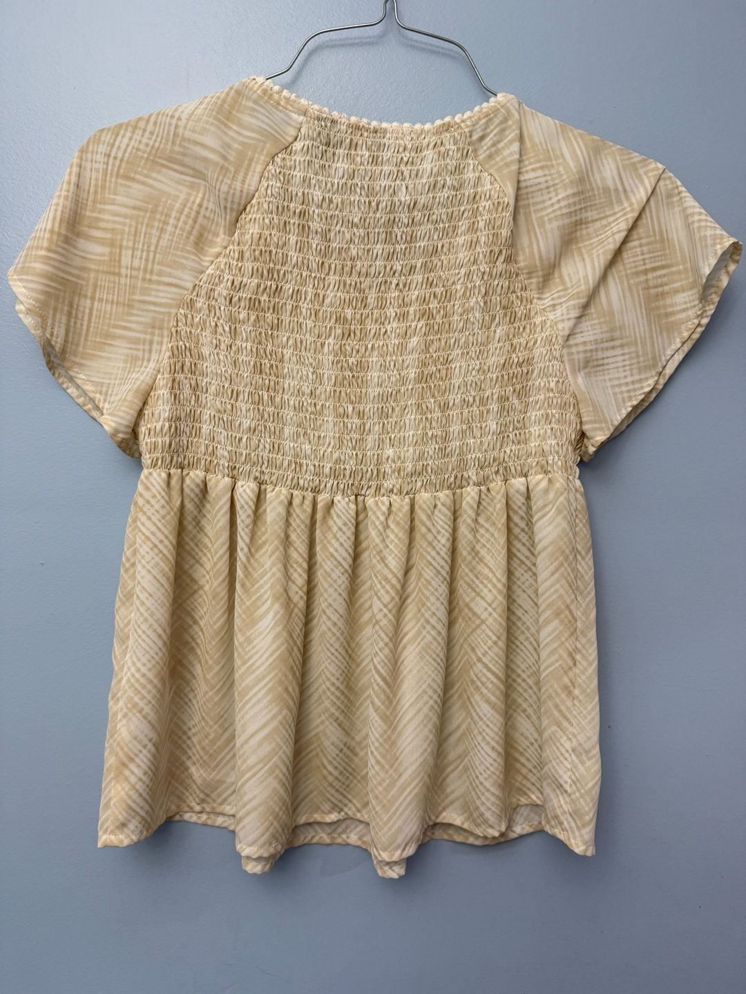 Skye's The Limit Women's Smocked Peplum Top with Pom-Pom Trim 4