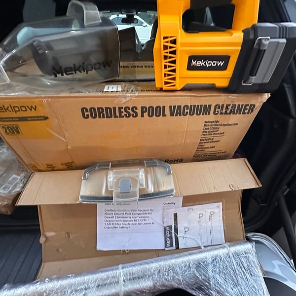 Mekipow Cordless Handheld Pool Vacuum Compatible with DeWalt 20V Batteryr