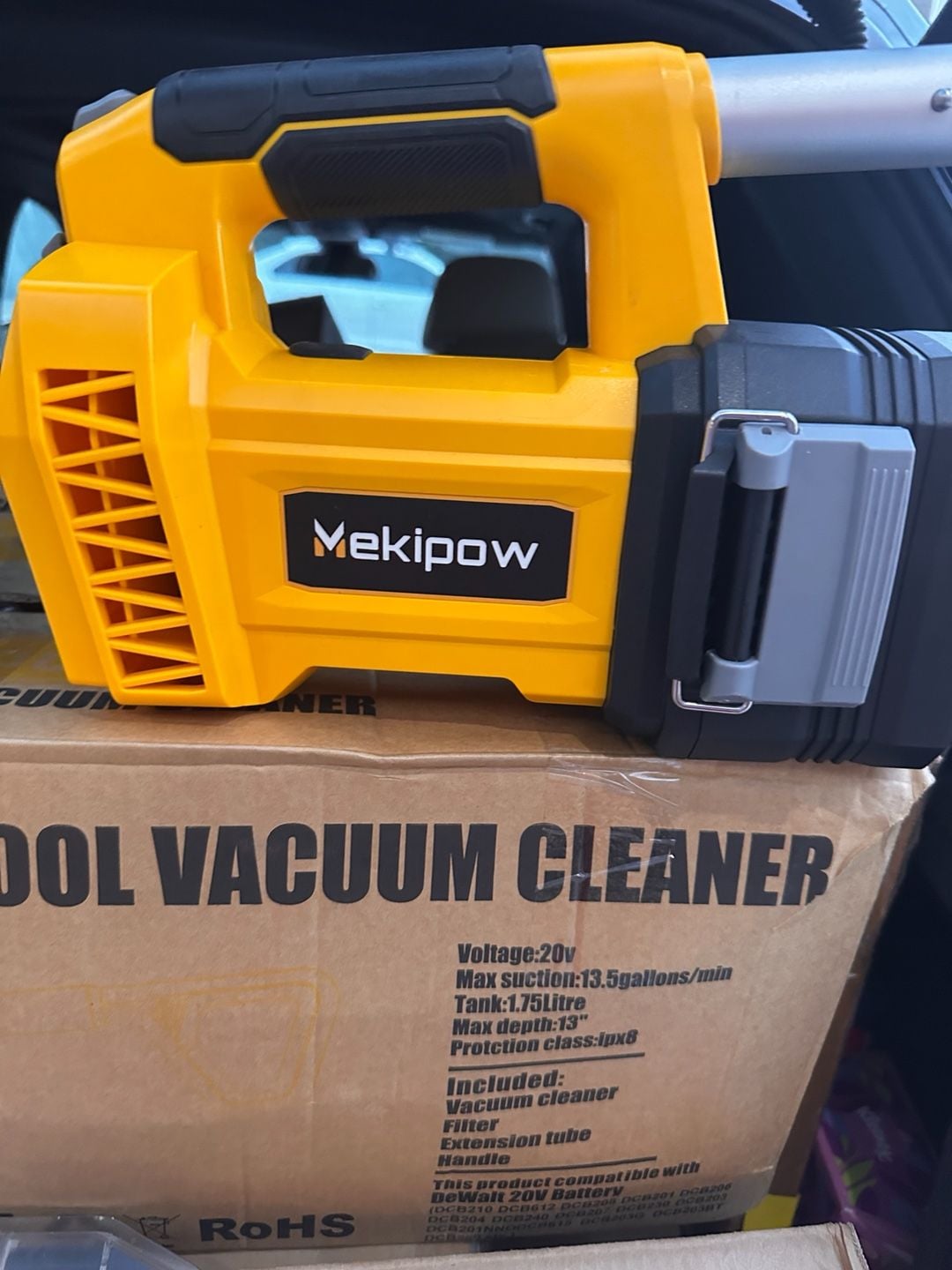 Mekipow Cordless Handheld Pool Vacuum Compatible with DeWalt 20V Batteryr 2