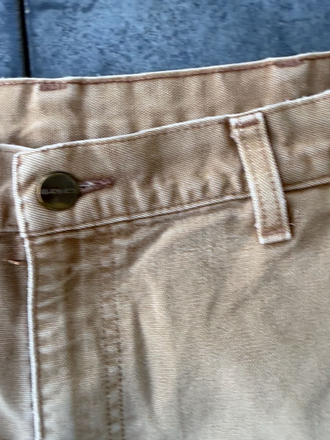 Carhartt Vintage Distressed Tan Canvas Work Pants Carpenter Dungarees Size 36x30 6