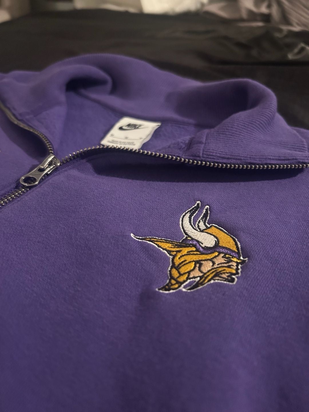 Nike Minnesota Vikings Phoenix Women's Oversized Cropped 1/4-Zip Crew Sweatshirt 4