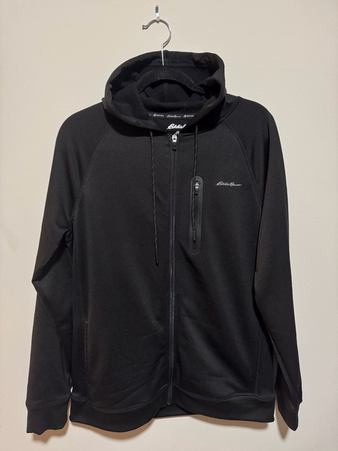 Eddie Bauer Motion FreeDry Men’s Medium Black Full Zip Performance Hoodie 2