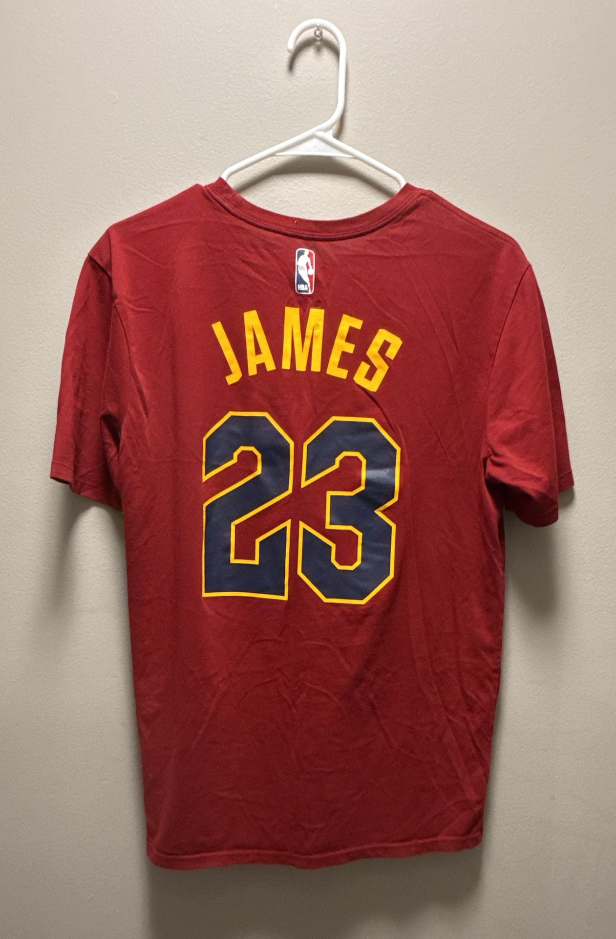 Nike NBA LeBron James Cleveland Cavaliers #23 Red Dri-Fit T-Shirt Medium 5