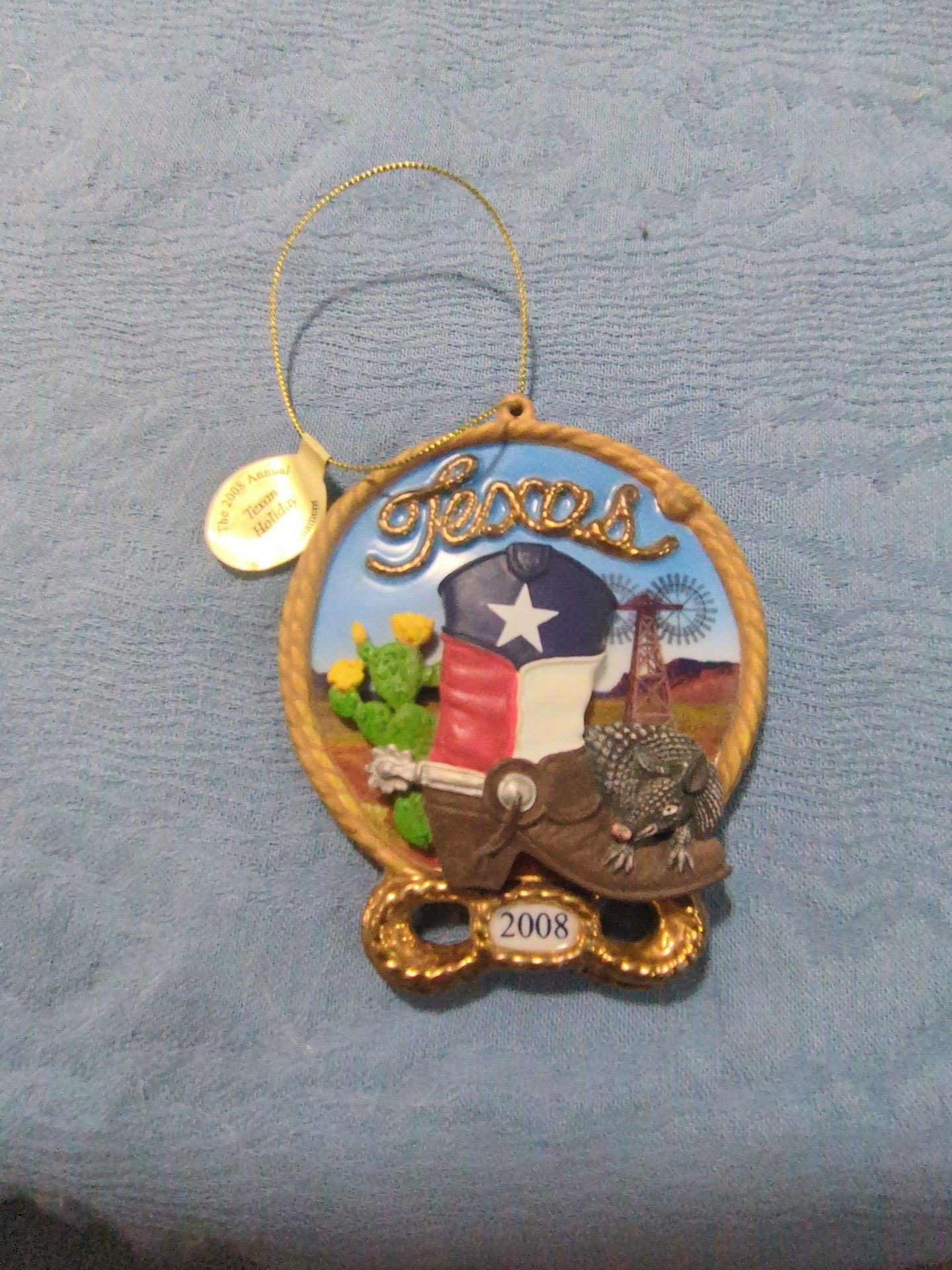 Danbury Mint 2008 Annual Texan Holiday Texas Ornament 1
