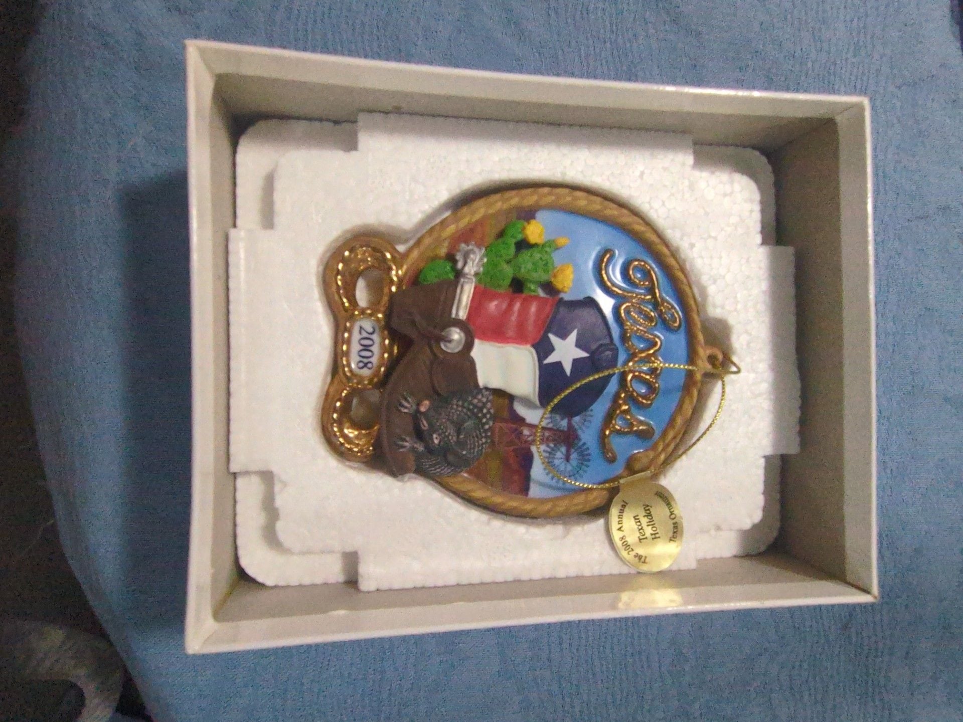 Danbury Mint 2008 Annual Texan Holiday Texas Ornament 3