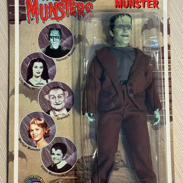 Classic TV Toys The Munsters Herman Munster 8-Inch Action Figure on Card