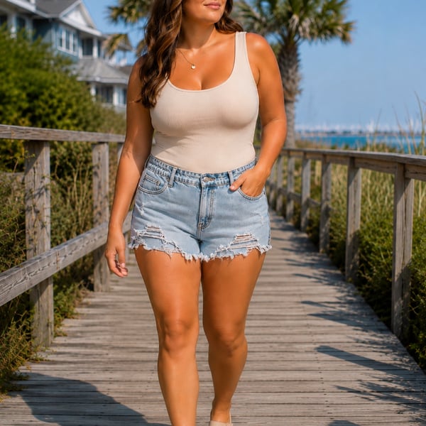 Aerie light wash high rise festival frayed raw hem denim shorts