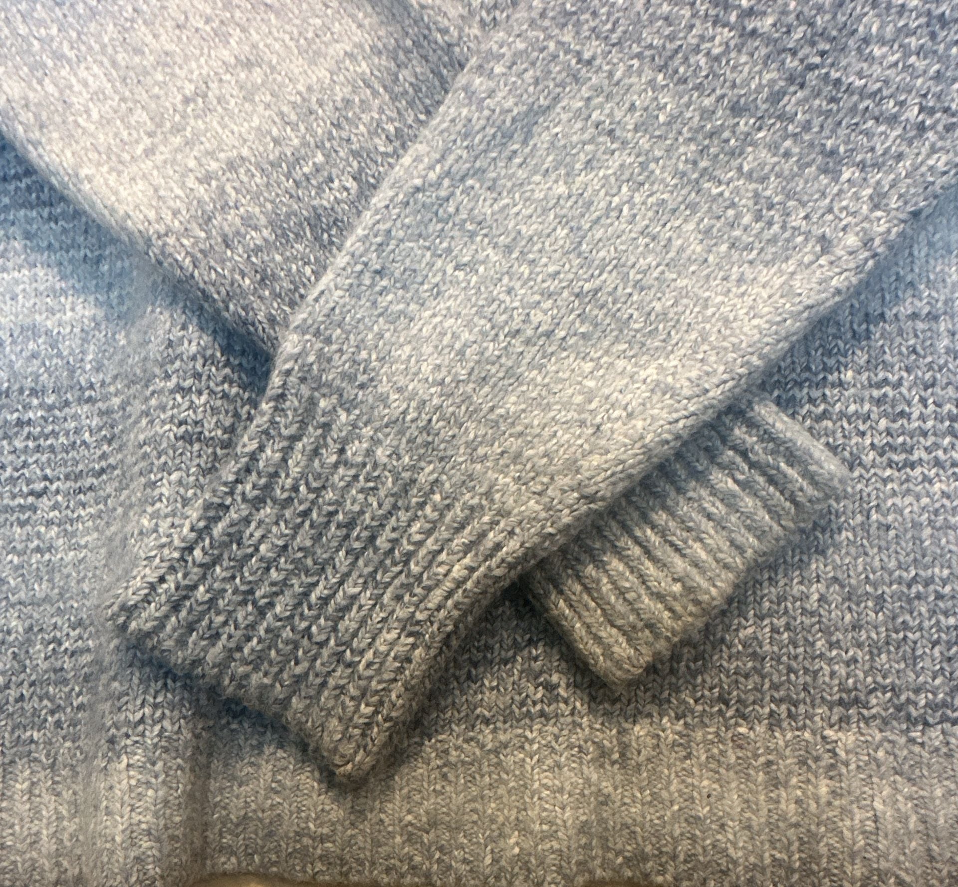 Chaps Women's Blue Striped Mock Neck Pullover Sweater Size Large 3