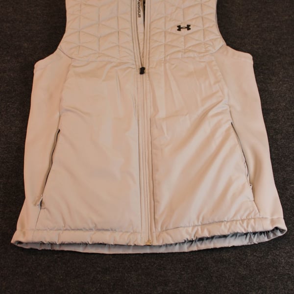 Under Armour ColdGearVest Medium Grey Quilted Full Zip Golf Gilet