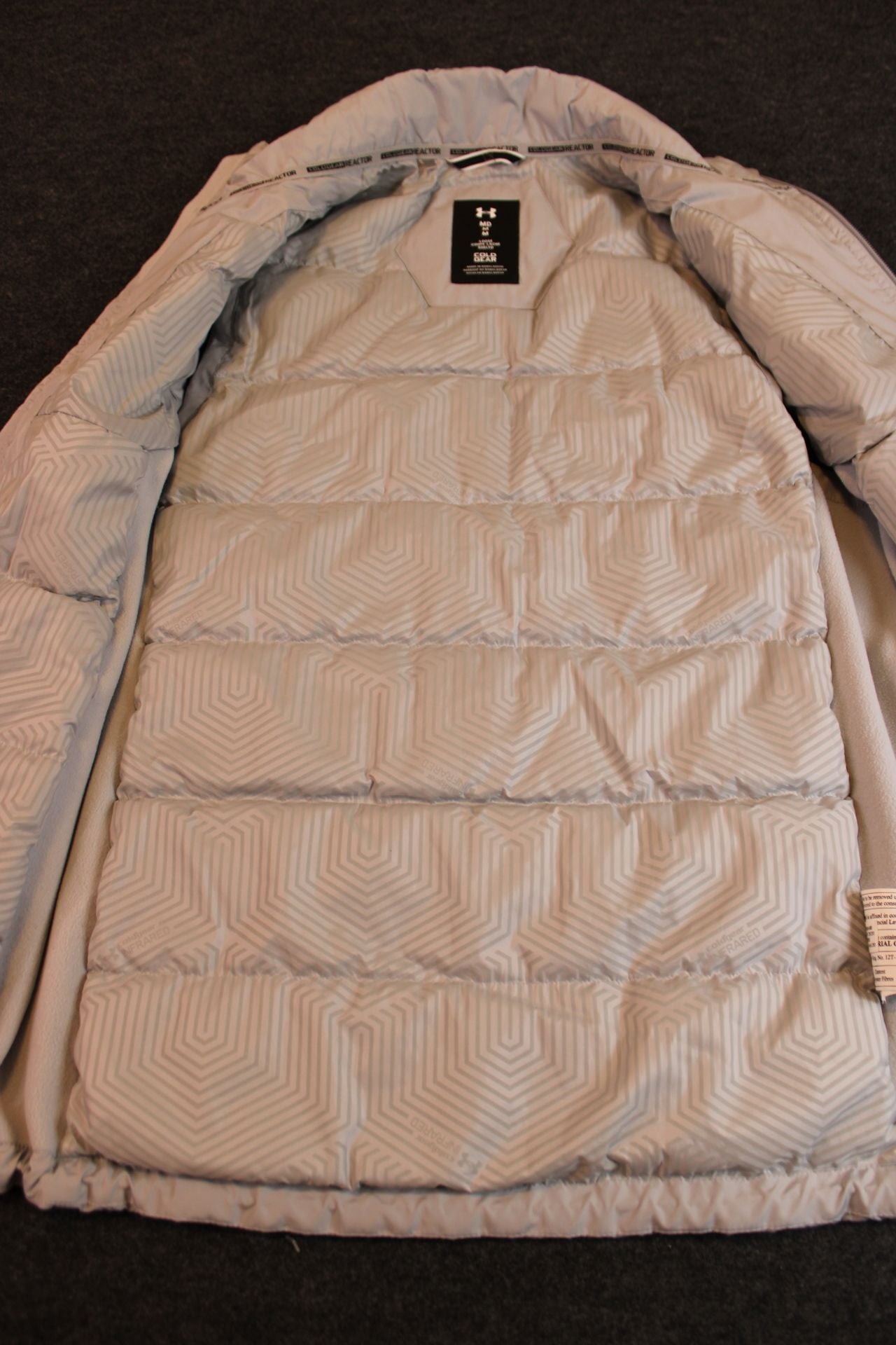 Under Armour ColdGearVest Medium Grey Quilted Full Zip Golf Gilet 5