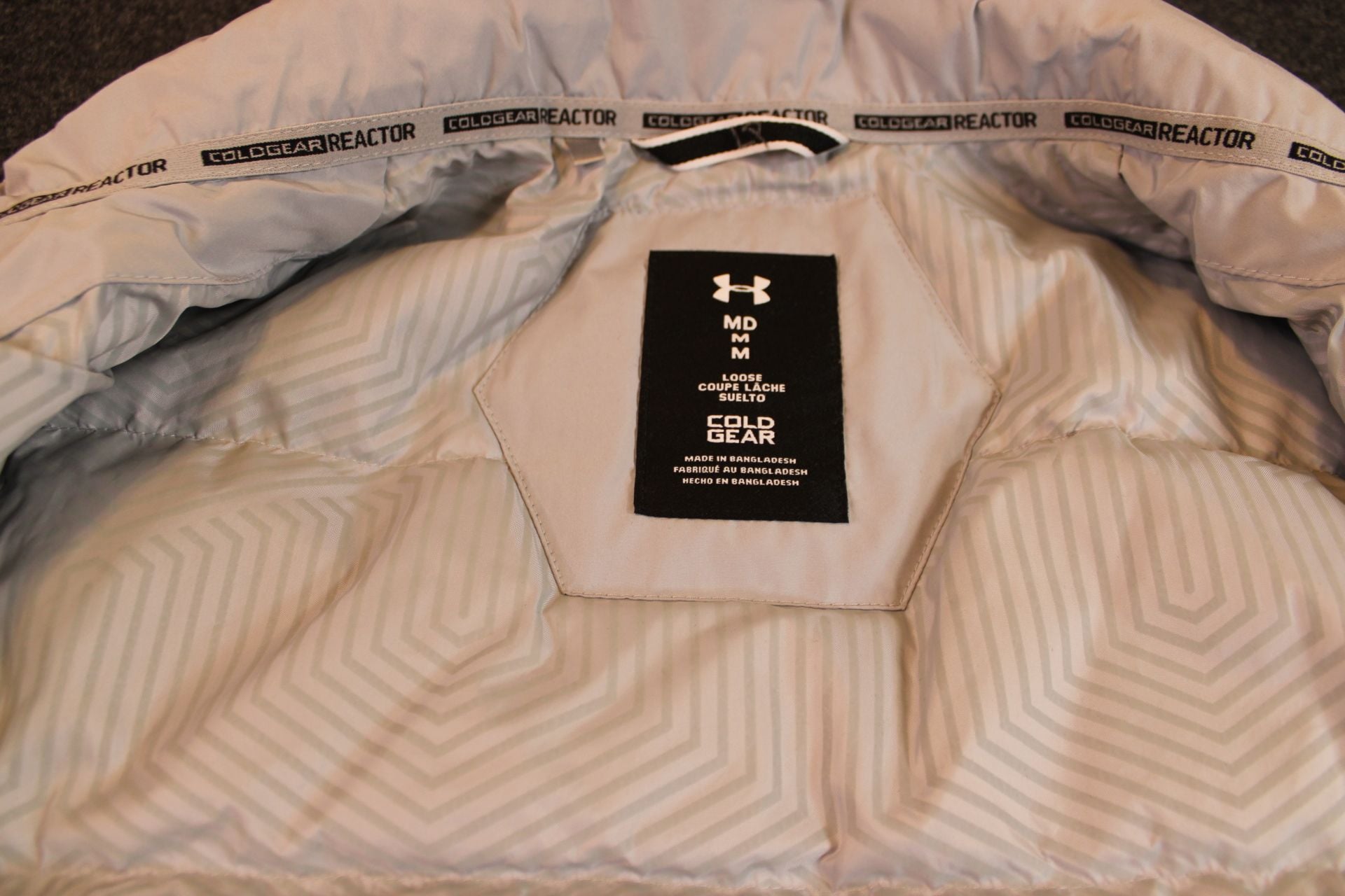 Under Armour ColdGearVest Medium Grey Quilted Full Zip Golf Gilet 6