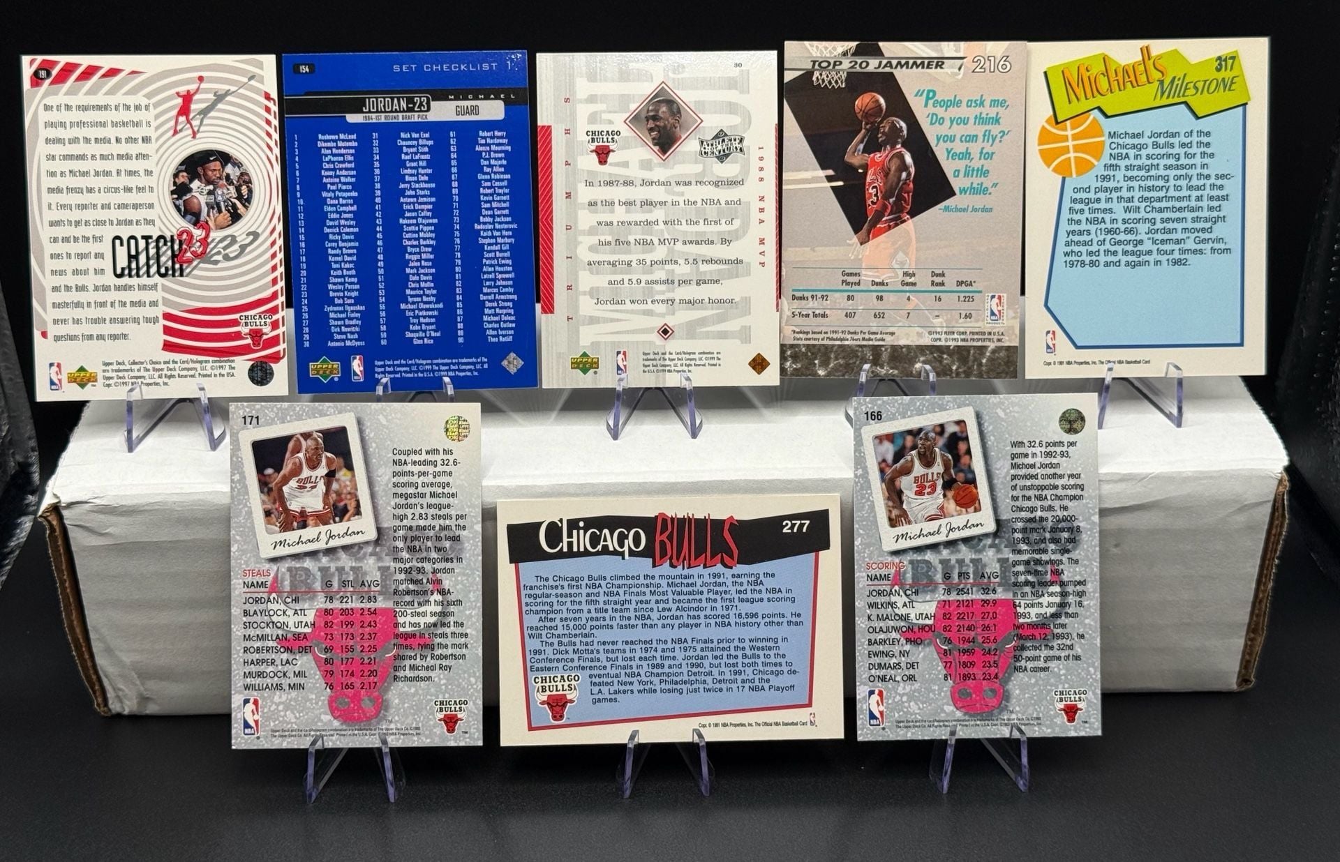 MICHAEL JORDAN Basketball 8 Card Lot Chicago Bulls INVESTMENT Vintage THE GOAT 3