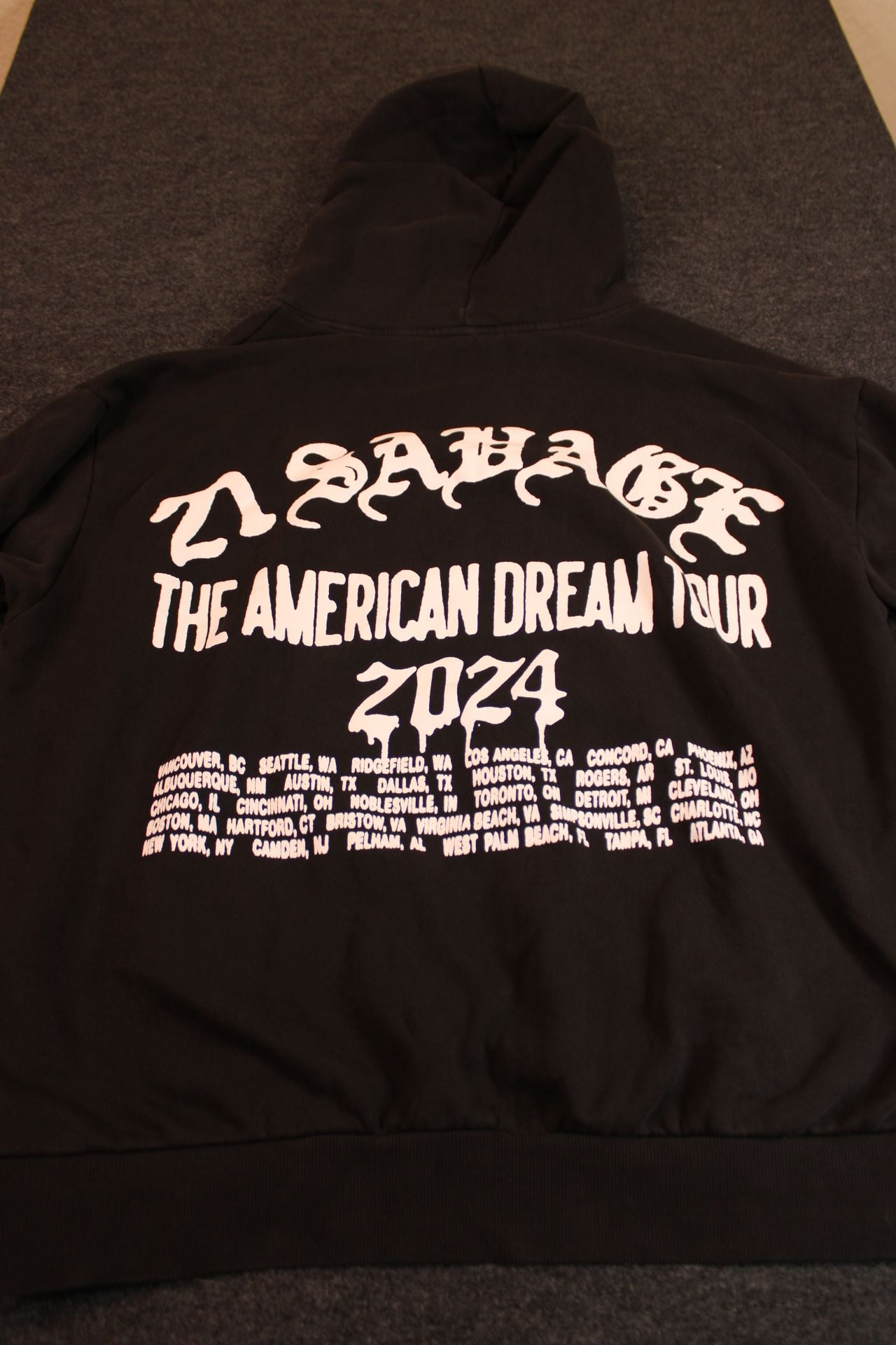 21 Savage Tour Graphic Print Black Hoodie 11