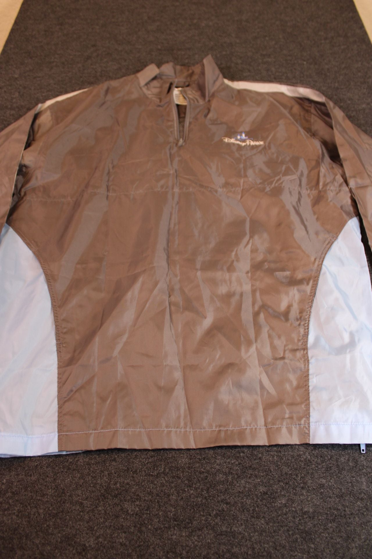 Disney Parks Walt Disney Windbreaker Rain Jacket Packable Blue Gray M/L 2