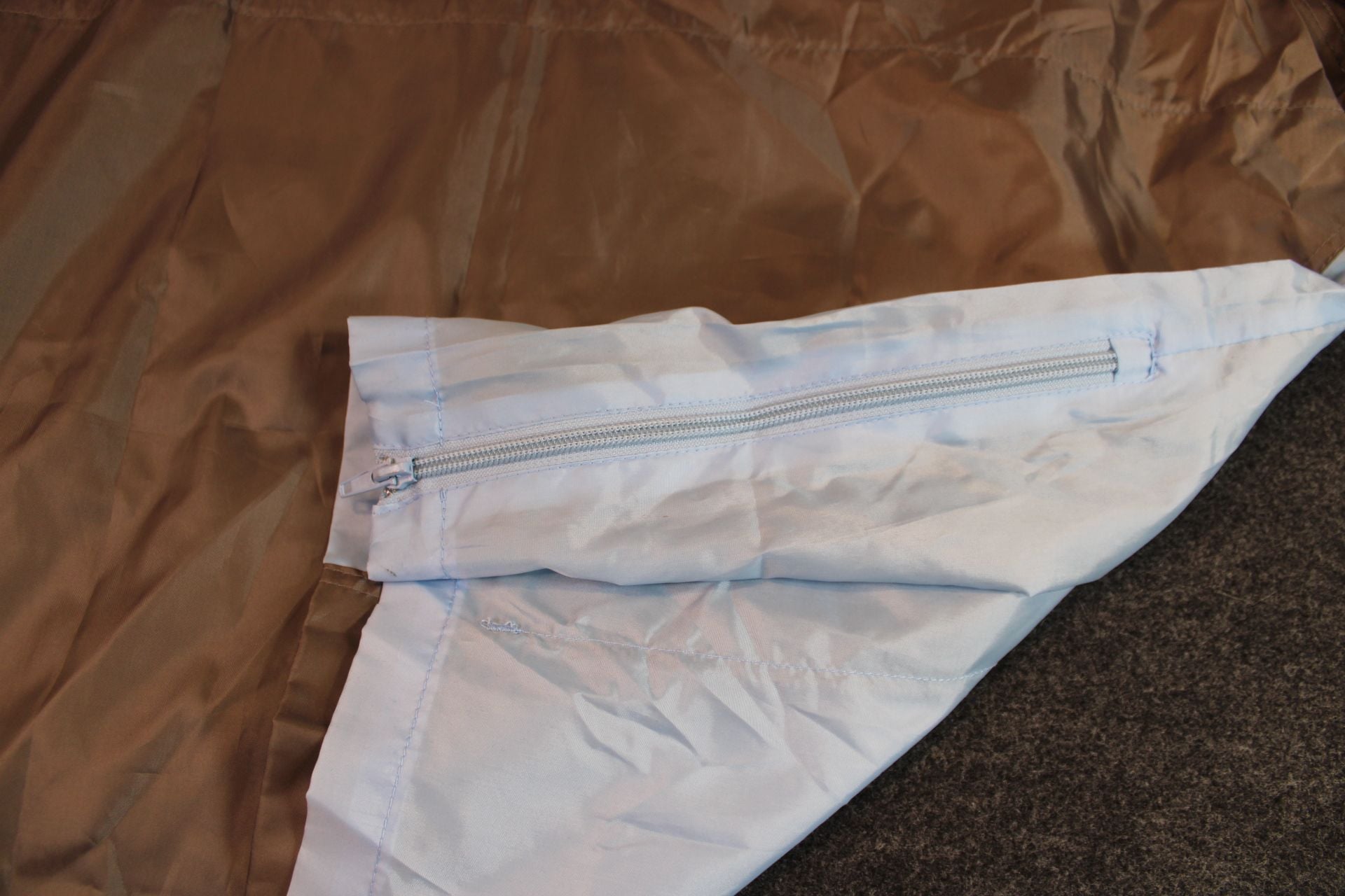 Disney Parks Walt Disney Windbreaker Rain Jacket Packable Blue Gray M/L 5