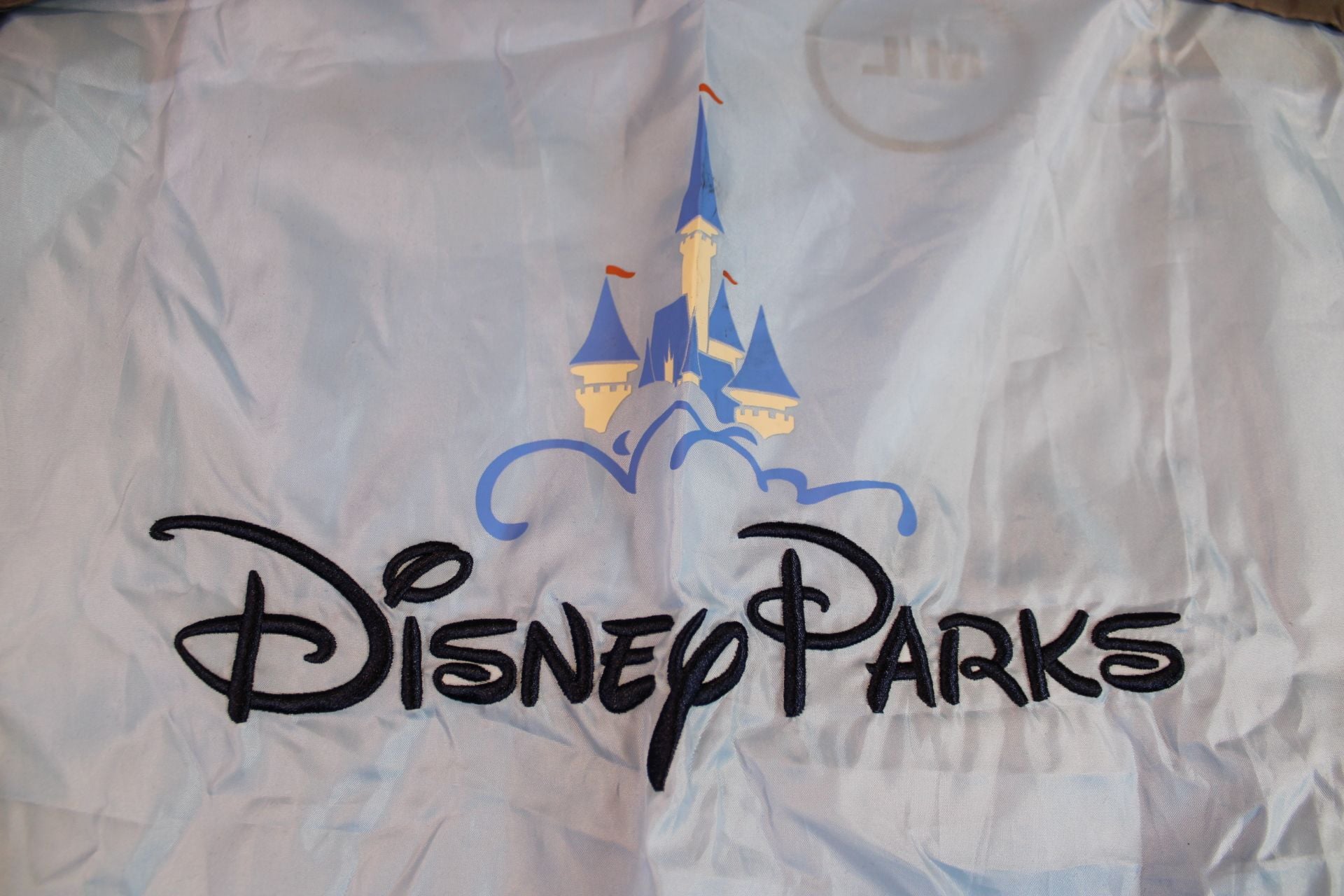 Disney Parks Walt Disney Windbreaker Rain Jacket Packable Blue Gray M/L 8