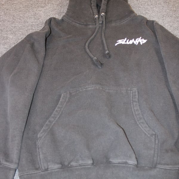 Slunks Black Pullover Hoodie with White Chest Logo
