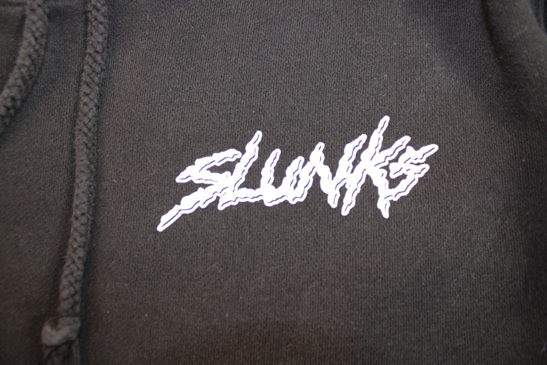 Slunks Black Pullover Hoodie with White Chest Logo 3