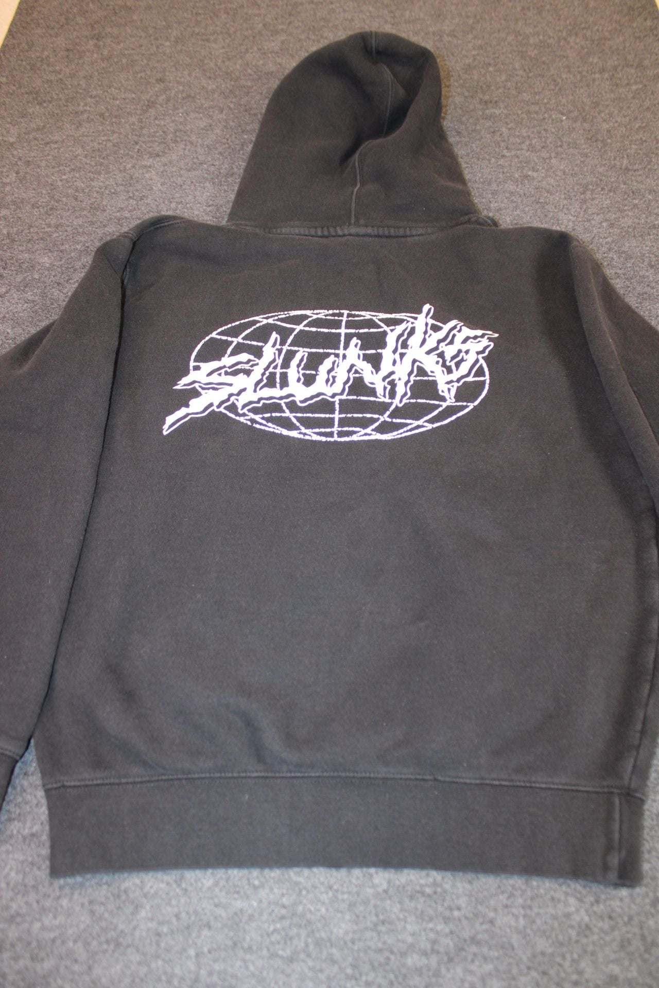 Slunks Black Pullover Hoodie with White Chest Logo 8
