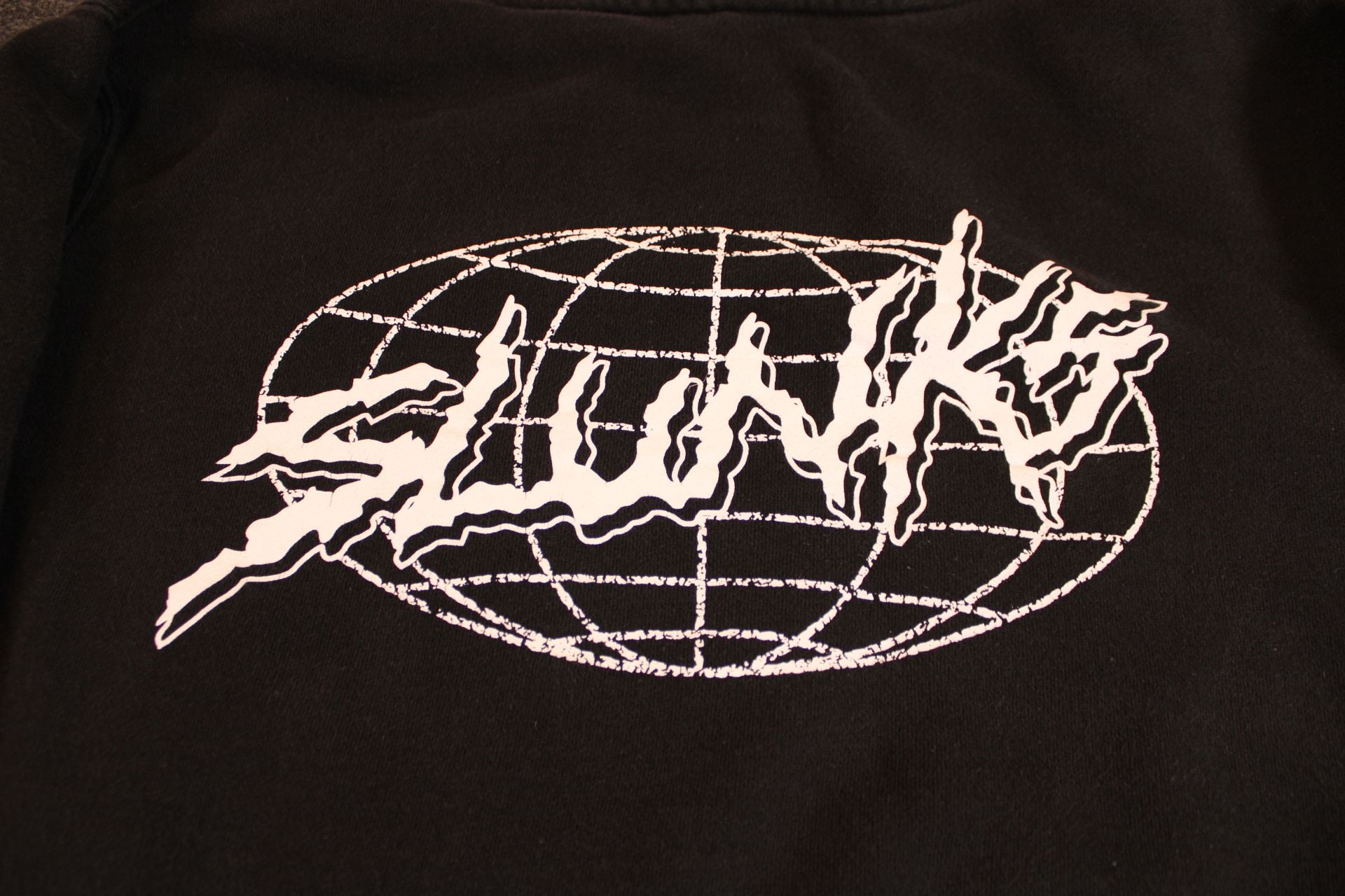 Slunks Black Pullover Hoodie with White Chest Logo 9