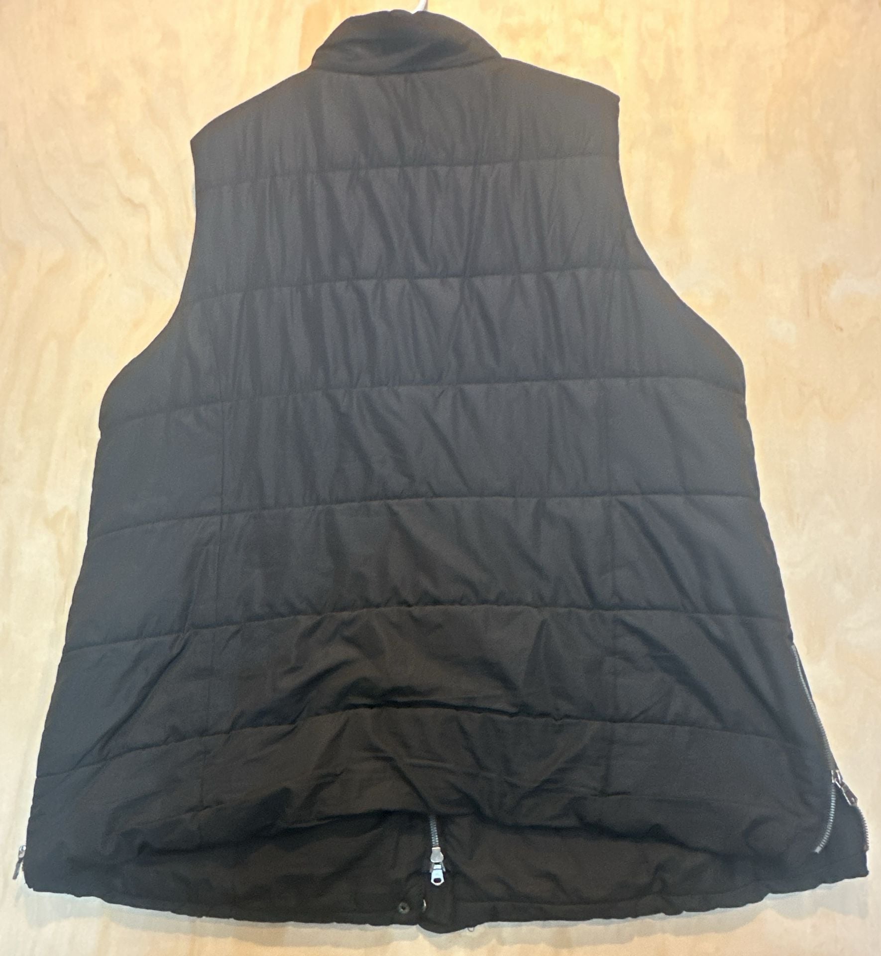 Workshop Republic Clothing Black Quilted Puffer Vest Stand Collar Size Women's 8