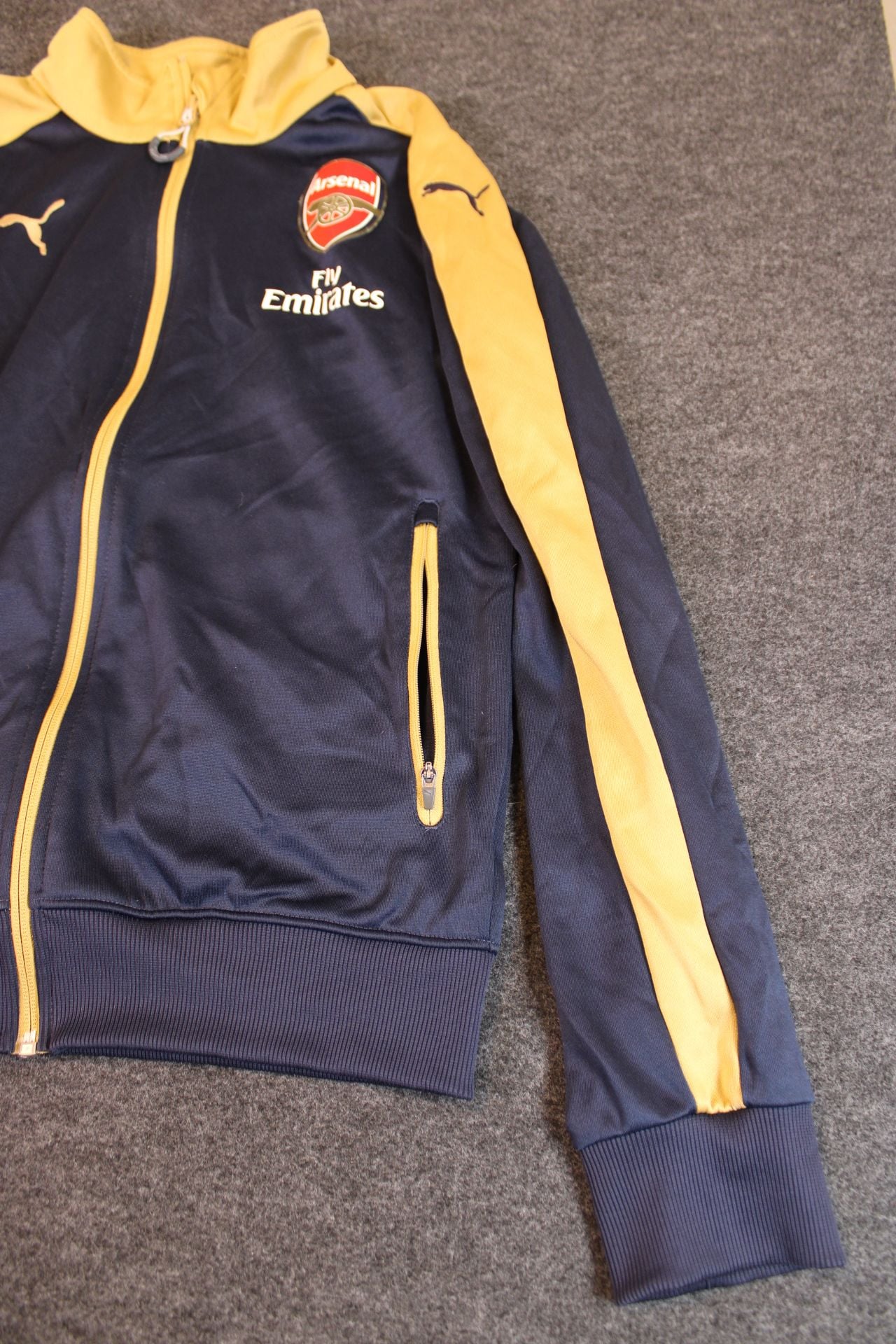 2015-16 Arsenal Puma Track Jacket Navy Gold Full Zip Fly Emirates 5