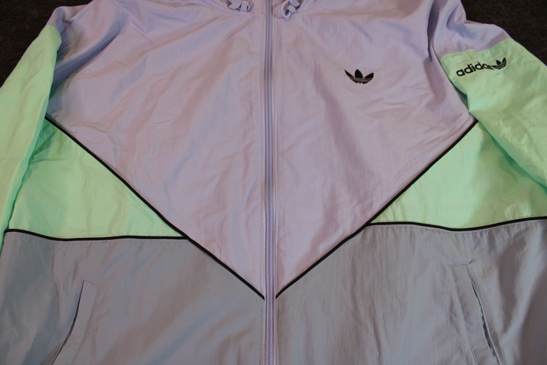 Adidas Originals Adicolor Windbreaker Jacket Ambient Sky Easy Green 6